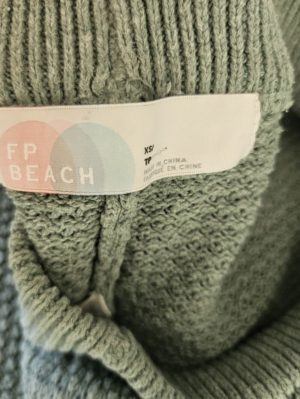Free People Beach Hailee Sweater Set Women's XS Green Knit Lounge Top Pants - Picture 8 of 11